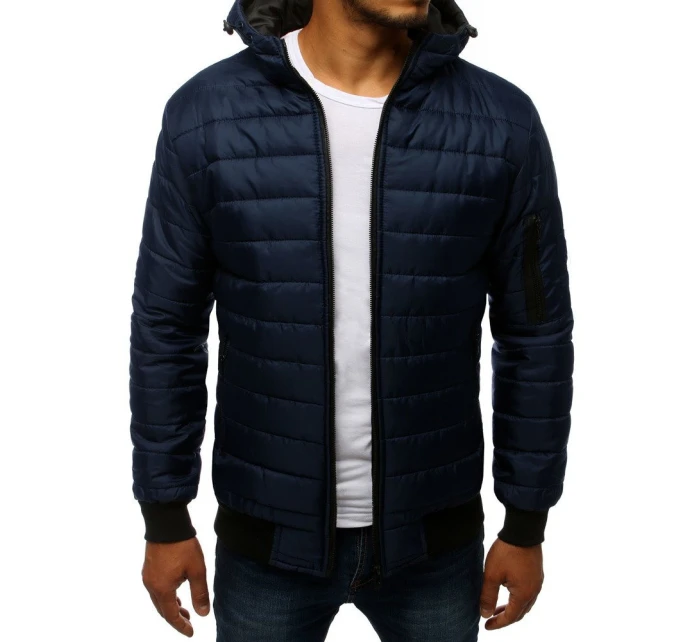 Pánská prošívaná bunda bomber tmavě modrá TX2228 Pánská prošívaná bunda bomber tmavě modrá TX2228