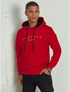 Pánská mikina s potiskem červená Dstreet model 21975988 - FashionStreet