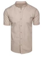 Pánské béžové tričko s krátkým rukávem Dstreet model 21989577 - FashionStreet