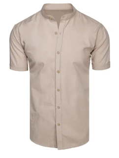 Pánské béžové tričko s krátkým rukávem Dstreet model 21989577 - FashionStreet