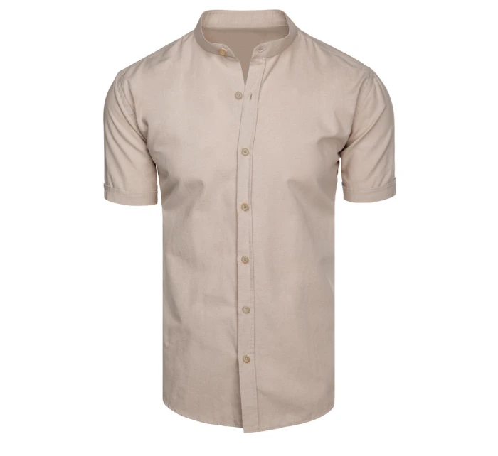 Pánské béžové tričko s krátkým rukávem Dstreet model 21989577 - FashionStreet