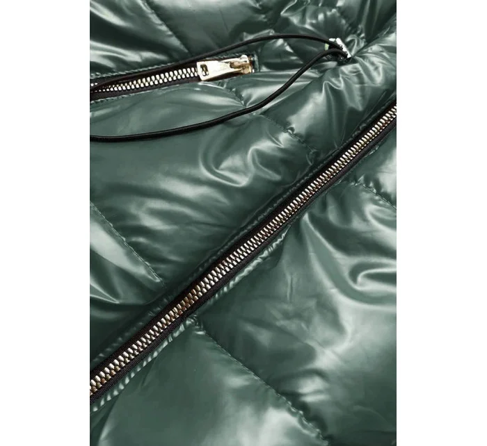 Zelená lesklá vesta s kapucí model 18001613 - S'WEST