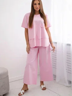 Komplet new punto kalhot + halenky světle růžová