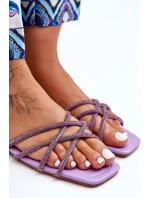 Dámské Klíčky s Proužky a Džety Fialové Leomi Dámské Klíčky s Proužky a Džety Fialové Leomi