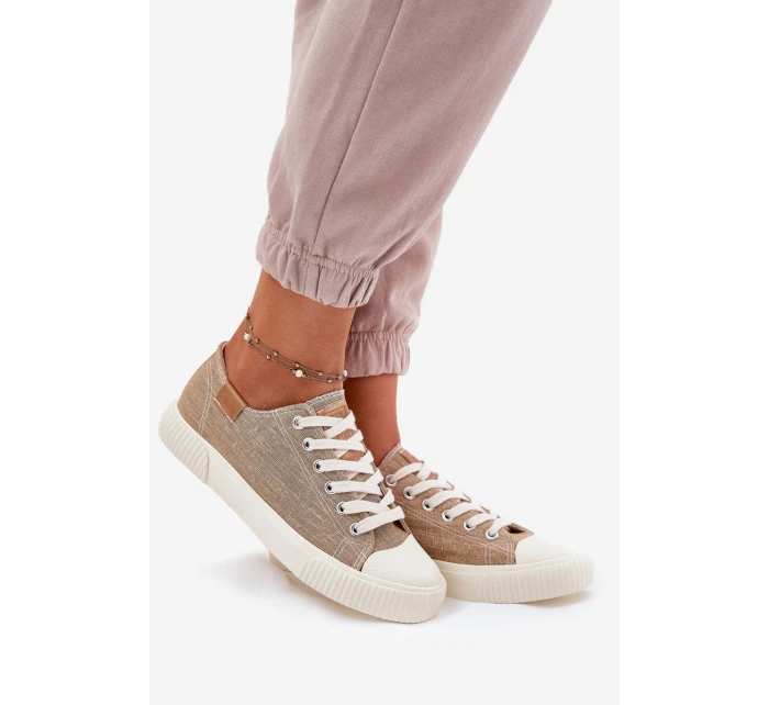 Dámské Textilní Tenisky Big Star RR274795 Béžové Dámské Textilní Tenisky Big Star RR274795 Béžové