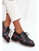 Lakované polobotky z pravé kůže s vzorem model 21712368 Černé - Artiker