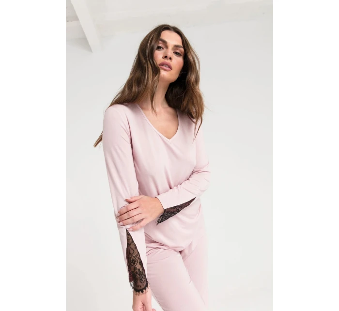 Dámský pyžamový Top model 19358962 Pudr růžová - LaLupa