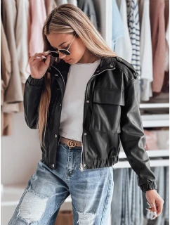 Dámská krátká oversize bunda typu bomber černá model 21984297 - Dstreet