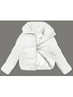 Dámská manšestrová bunda s vysokým stojáčkem J Style bílá (5M3230-281) Dámská manšestrová bunda s vysokým stojáčkem J Style bílá (5M3230-281)