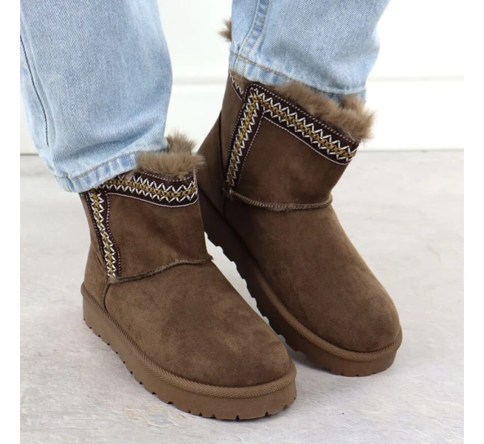 Dámské sněhule semišové hnědé Potocki model 21906182