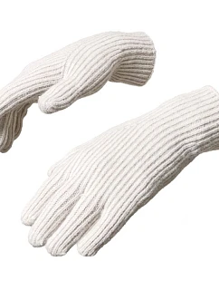 Pletené rukavice na telefon s výřezem na prsty - béžové