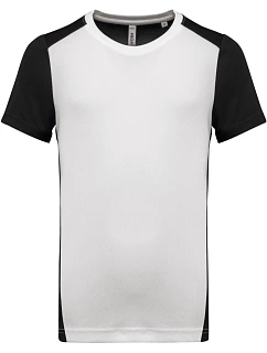Kariban ProAct PA 4014 Pánské kontrastní sportovní tričko 20.4014 white/black