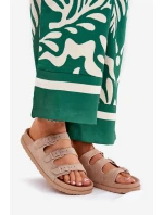 Dámské Pantofle S Pásky A Přezkami Béžové model 21687475 - Boto