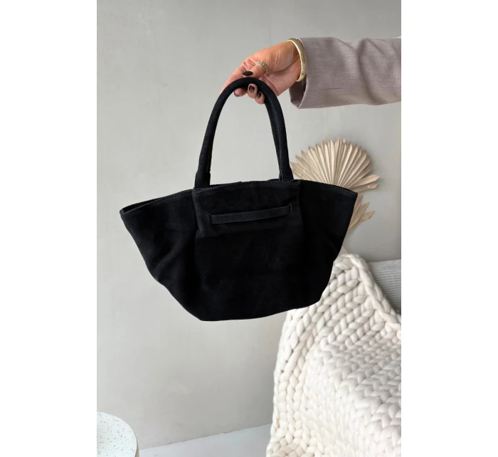 Kožená semišová kabelka Černá model 21728385 - Boto Kožená semišová kabelka Černá model 21728385 - Boto