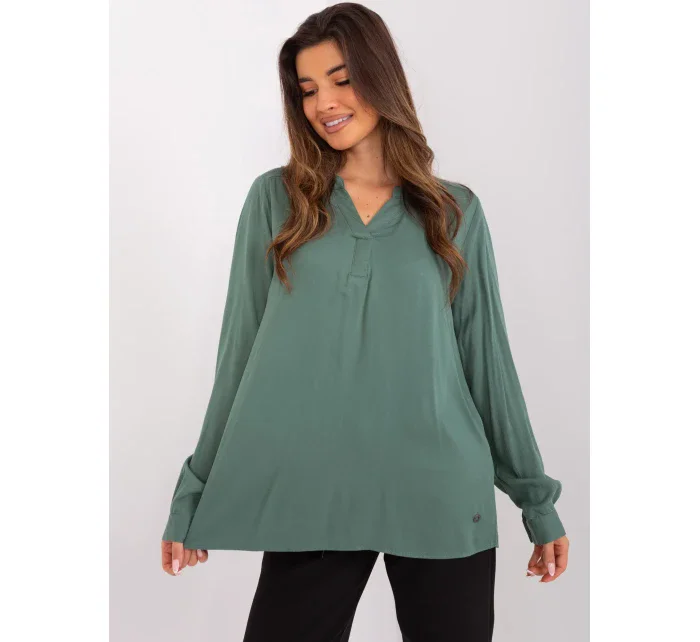 Halenka D73792M11081A khaki barva