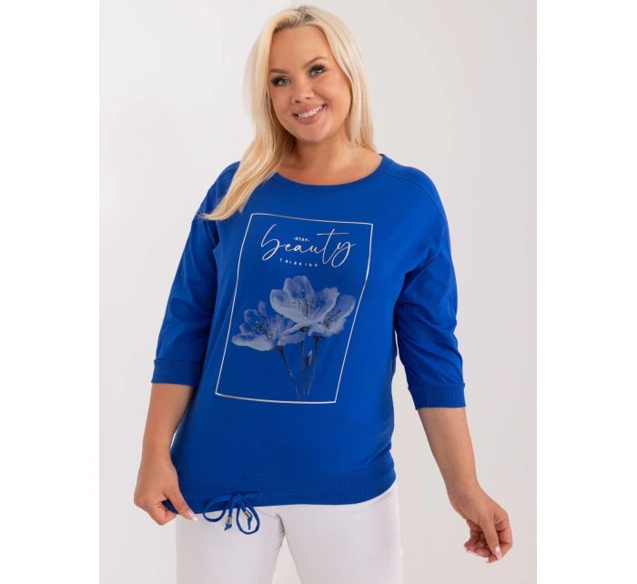 Bluzka RV BZ model 21370610 kobaltowy - FPrice Bluzka RV BZ model 21370610 kobaltowy - FPrice