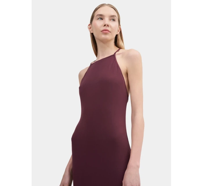 Dámské maxi šaty 4FSS23TDREF050 tmavě fialové - 4F