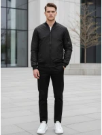 Pánská bunda bomber černá FashionStreet TX4423 Pánská bunda bomber černá FashionStreet TX4423