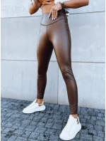 Dámské voskované legíny hnědé Dstreet model 21971274 - FashionStreet