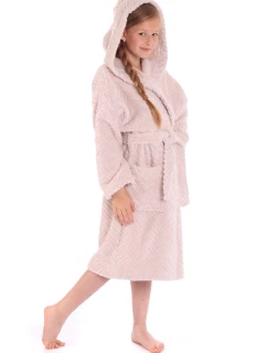 Dětský župan Athena s kapucí 9116 oříšková - Vestis