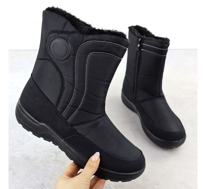 Dámské ploché zateplené sněhule černé model 21906490 - Potocki