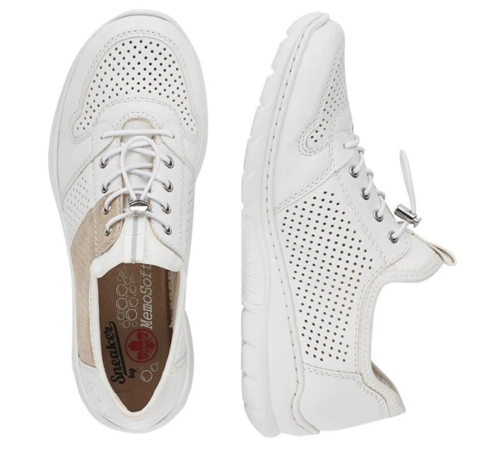 Pohodlná polobotka W model 22033528 bílá - Rieker