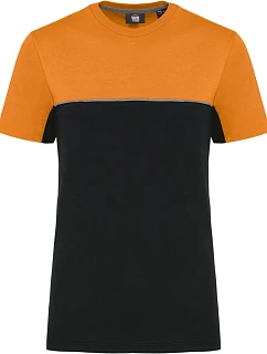 WK WK 304 Pracovní tričko 20.W304 black/orange
