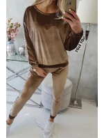 Láska velurová sada hnědá Láska velurová sada hnědá