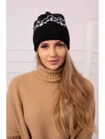 Dámská čepice Kira K374 black+white Dámská čepice Kira K374 black+white