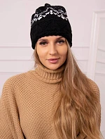 Dámská čepice Kira K374 black+white
