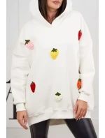 Zateplená mikina s model 19049176 motivem ecru - K-Fashion Zateplená mikina s model 19049176 motivem ecru - K-Fashion