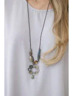 Oversized halenka s přívěskem šedý