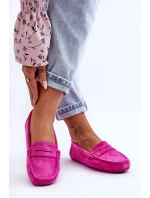 Dámské semišové mokasíny růžové model 21625584 - Boto