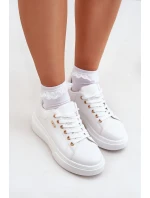 Dámské Tenisky Na Platformě Eko Kůže Bílé Lelandine