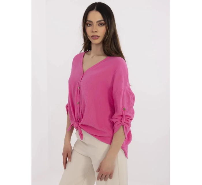 Koszula DHJ KS model 21094434 fluo różowy - FPrice Koszula DHJ KS model 21094434 fluo różowy - FPrice