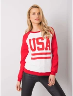 Mikina DS BL 1111.06P bílá a červená