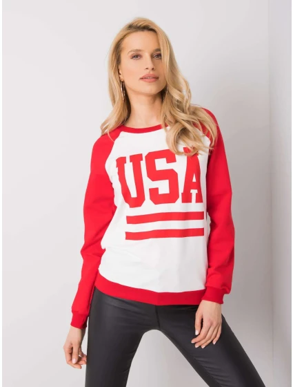 Mikina DS BL 1111.06P bílá a červená