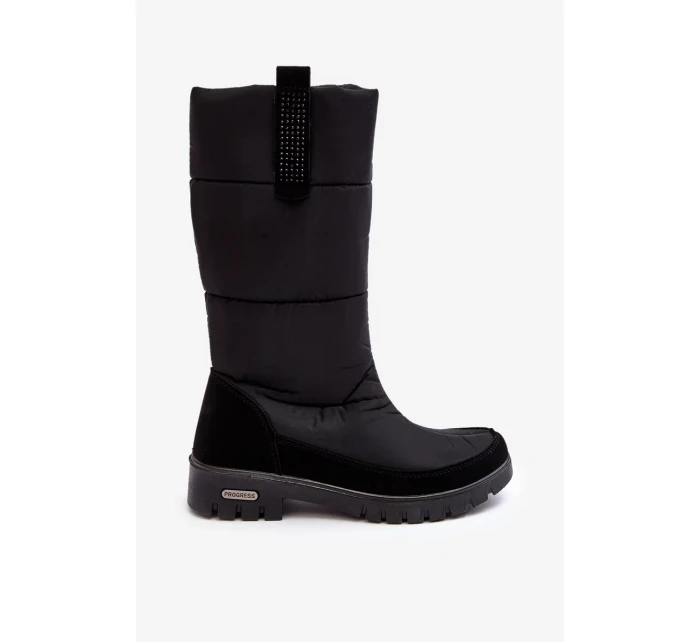 Dámské zateplené boty do sněhu Progress Black Dámské zateplené boty do sněhu Progress Black
