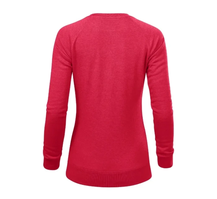 Merger mikina dámská červený melír