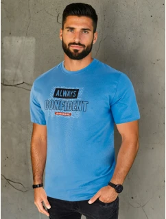 Pánské modré tričko s potiskem Dstreet RX5408