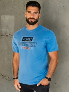 Pánské modré tričko s potiskem FashionStreet RX5408