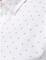 Pánská bílá vzorovaná košile slim fit FashionStreet DX2699 Pánská bílá vzorovaná košile slim fit FashionStreet DX2699