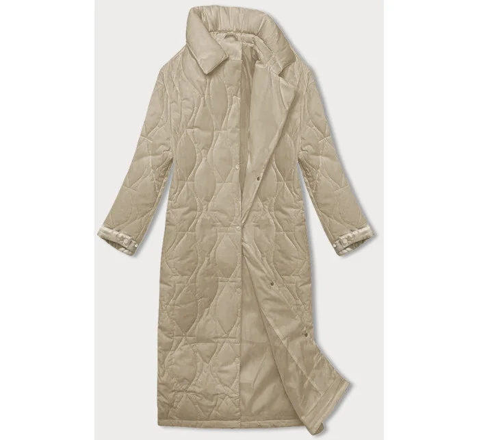 Béžový dámský oversize kabát (5M3177-62)