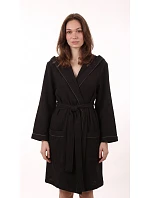 Dámský vaflový župan s kapucí Vestis Saimaa Black Beauty Dámský vaflový župan s kapucí Vestis Saimaa Black Beauty