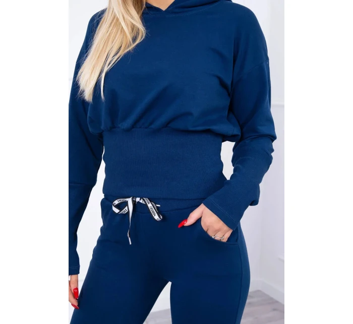 Komplet z szerokimi ściągaczami jeans Komplet z szerokimi ściągaczami jeans