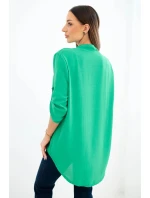 Halenka s delším zadním dílem zelená Halenka s delším zadním dílem zelená