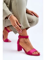 Dámské Sandály Na Podpatku Fuchsie model 21618211 - EVENTO Dámské Sandály Na Podpatku Fuchsie model 21618211 - EVENTO