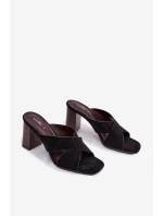 Dámské sandály na podpatku Černé model 21951362 - Boto