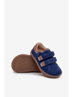 Kožené Dětské Polobotky Barefoot S  Tmavě Modré model 21958949 - Bartek S.A.