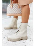 Kotníkové Ploché Workery Boty Béžové Rozelle Kotníkové Ploché Workery Boty Béžové Rozelle